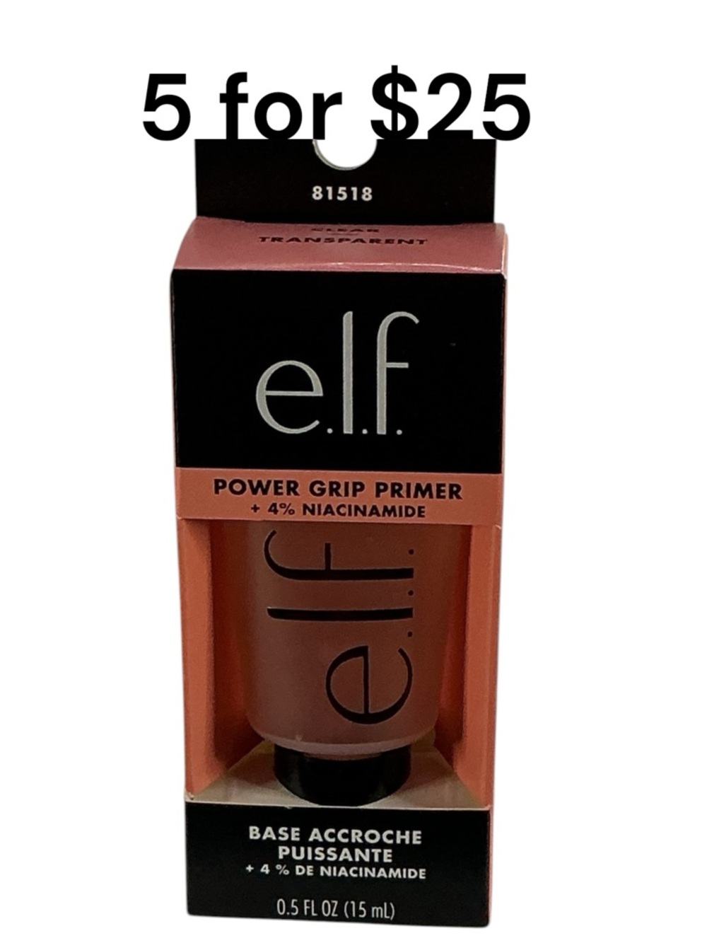 Elf Power Grip Primer - Transparent 15ml TRAVEL SIZE